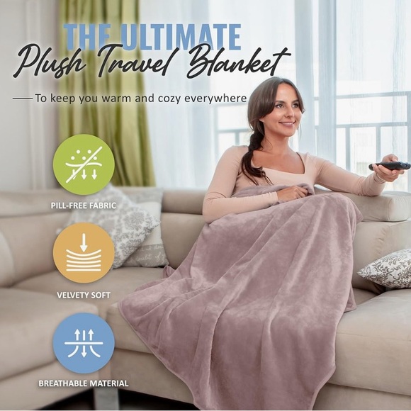 Blue Travel Blanket/Pillow - Picture 6 of 8